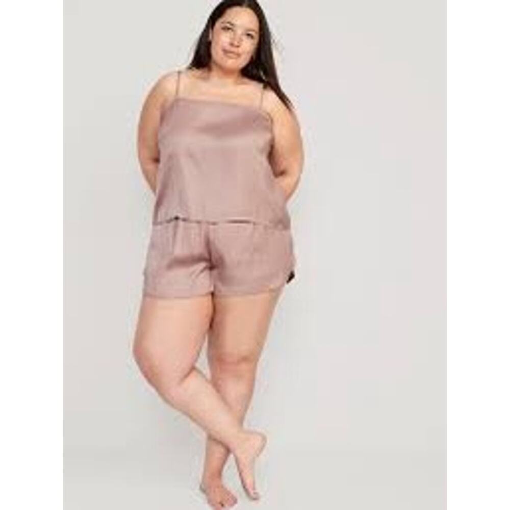 Old Navy Satin Lounge Tank Top in Pink Salt Size 2X NEW WITH TAGS